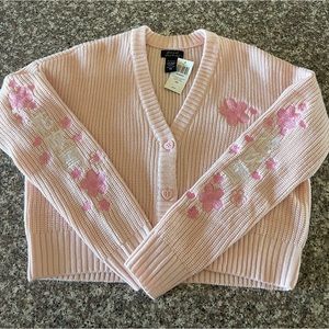 🌸Pink Sakura Oversized Crop Cardigan🌸